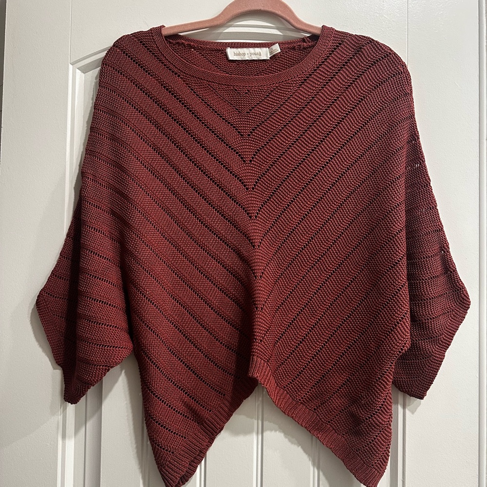 bishop + young Burgundy/Burnt Orange Chevron Sweater